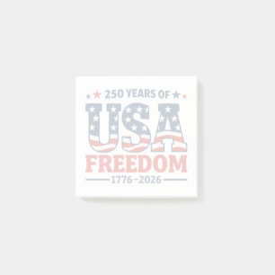 250 Years of USA Freedom Classic Red and Blue Post-it Notes
