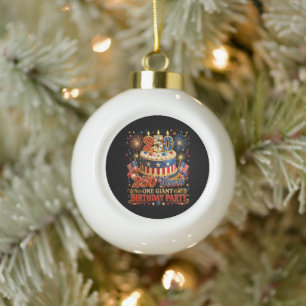 250 years one giant birthday 250 anniversary usa ceramic ball christmas ornament