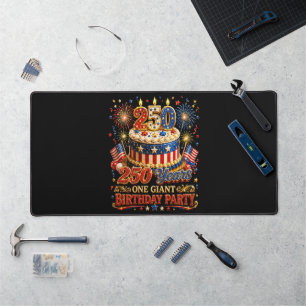 250 Years One Giant Birthday 250 Anniversary USA Desk Mat