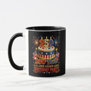 250 Years One Giant Birthday 250 Anniversary USA Mug