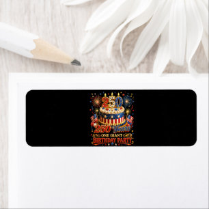 250 Years One Giant Birthday 250 Anniversary USA Return Address Label