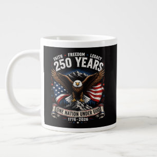 250 Years One Nation Under God Eagle Large Coffee Mug