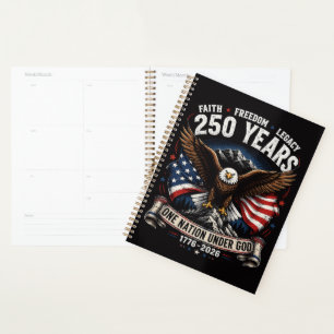 250 Years One Nation Under God Eagle Planner