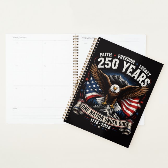 250 Years One Nation Under God Eagle Planner (Display)