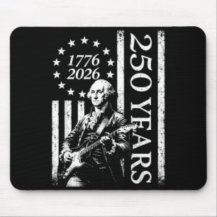 250 years patriot guitar american flag 4th of july mouse pad