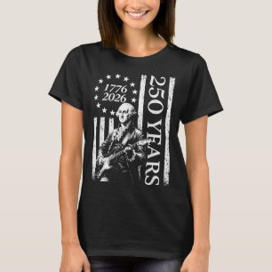 250 years patriot guitar american flag 4th of july T-Shirt