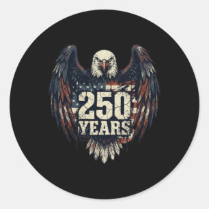 250 Years Patriotic American Flag 1776-2026 Classic Round Sticker