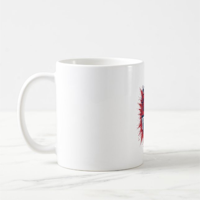 250 Years Patriotic Jets Anniversary Vector Design Coffee Mug (Left)
