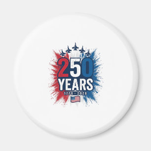 250 Years Patriotic Jets Anniversary Vector Design Magnet