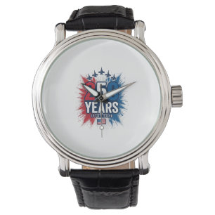 250 Years Patriotic Jets Anniversary Vector Design Watch