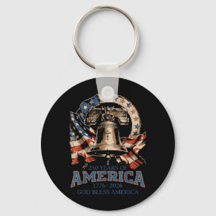 250 Years Patriotic Pride Liberty Bell 1776-2026 - Key Ring