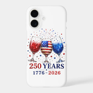 250 Years Patriotic Wine Glass Celebration