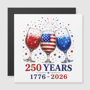 250 Years Patriotic Wine Glass Celebration