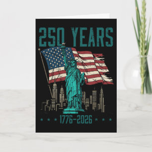 250 Years Statue Of Liberty 250th Anniversary Wome Card