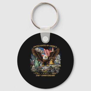 250 Years Statue Of Liberty American Landmarks 4th Key Ring