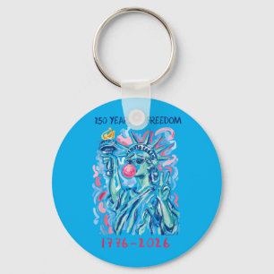 250 Years Statue Of Liberty Bubble Gum Patriotic Key Ring