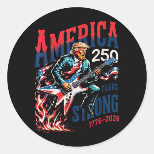 250 Years Strong 250 Anniversary Usa - Litician Classic Round Sticker