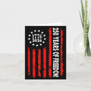 250 Years USA 1776-2026 250th Birthday America 4th Card