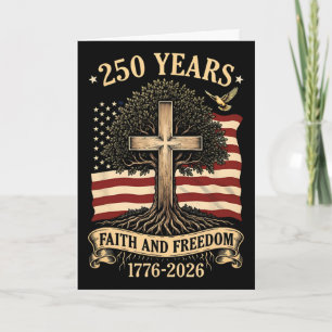 250 Years Usa 1776-2026 250th Birthday America 4th Card