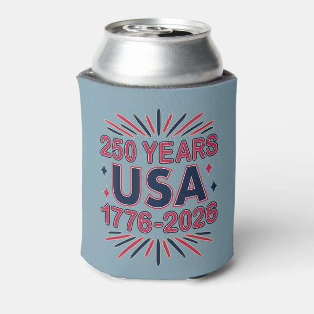250 Years USA | 1776–2026 Semiquincentennial Can Cooler (Can Back)