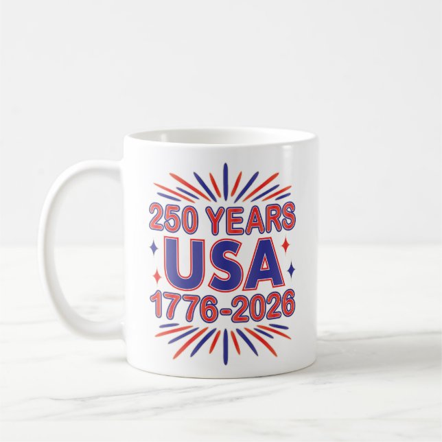 250 Years USA | 1776–2026 Semiquincentennial Coffee Mug (Left)
