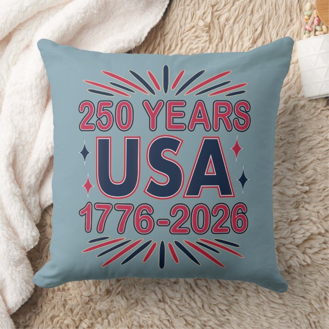 250 Years USA | 1776–2026 Semiquincentennial Cushion (Blanket)
