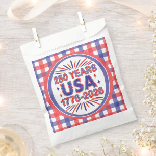 250 Years USA   1776–2026 Semiquincentennial Favour Bag