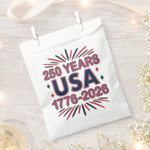 250 Years USA 1776–2026 Semiquincentennial Favour Bag