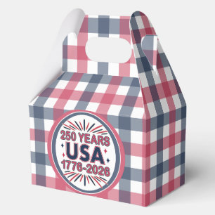 250 Years USA 1776–2026 Semiquincentennial Favour Box