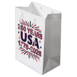 250 Years USA   1776–2026 Semiquincentennial Medium Gift Bag