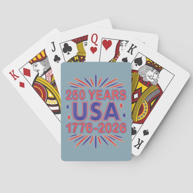 250 Years USA | 1776–2026 Semiquincentennial Playing Cards (Back)