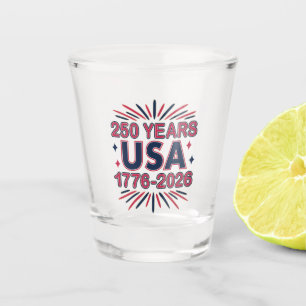 250 Years USA   1776–2026 Semiquincentennial Shot Glass