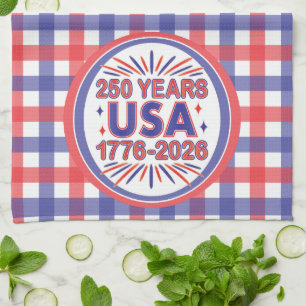 250 Years USA   1776–2026 Semiquincentennial Tea Towel