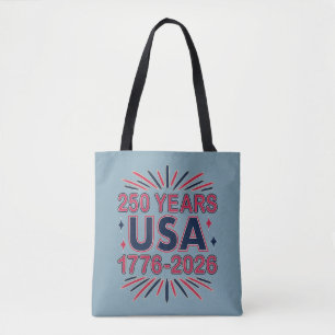 250 Years USA 1776–2026 Semiquincentennial Tote Bag