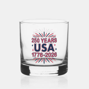250 Years USA   1776–2026 Semiquincentennial Whiskey Glass