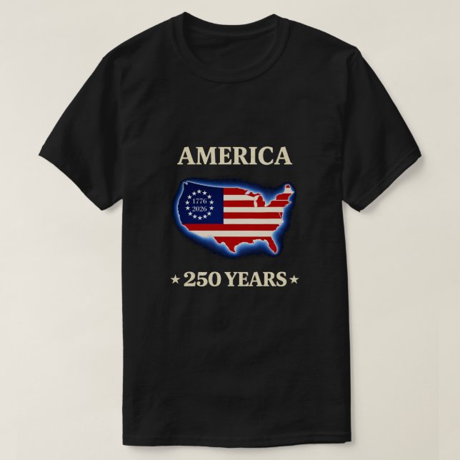 250 Years USA -17 T-Shirt (Design Front)