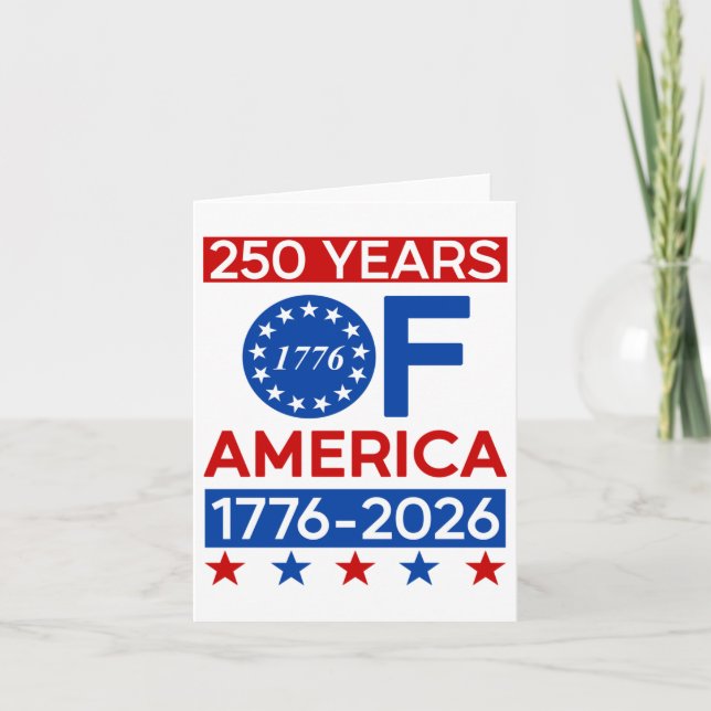 250 Years Usa American Revolution Semiquincentenni Card (Front)