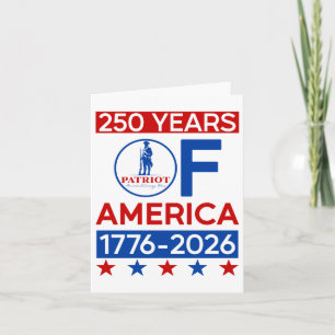 250 Years Usa American Revolution Semiquincentenni Card