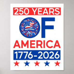 250 Years Usa American Revolution Semiquincentenni Poster