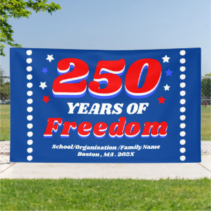 250 Years USA Celebration Personalised Patriotic Banner