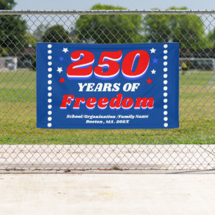 250 Years USA Celebration Personalized Patriotic Banner