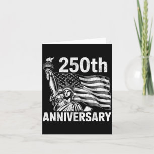 250 Years USA Flag American 250th Anniversary Card