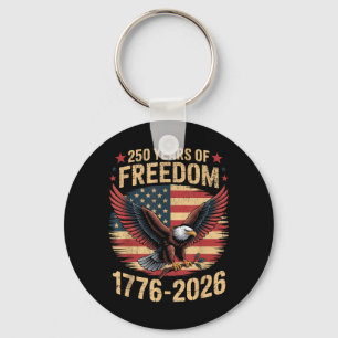 250 Years USA Flag American 250th Anniversary Key Ring