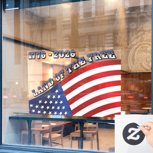 250 Years USA  Freedom 1776-2026 Patriotic (Cafe Window)