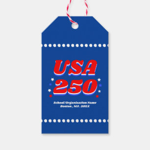 250 Years USA Party Personalised Patriotic Gift Tags