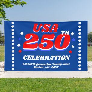 250 Years USA Patriotic Bulk Celebration Decor Banner