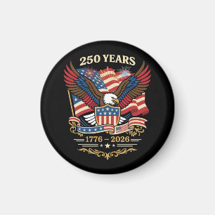 250 Years USA Patriotic Eagle Design Magnet