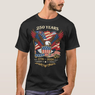 250 Years USA Patriotic Eagle Design T-Shirt