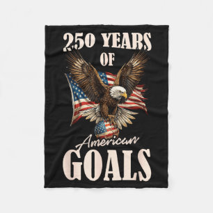 250 Years Usa Soccer Eagle 250th Anniversary 4th Fleece Blanket