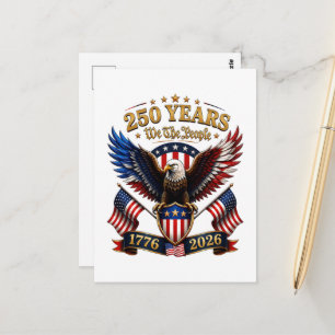 250 Years We The People Eagle Postcard
